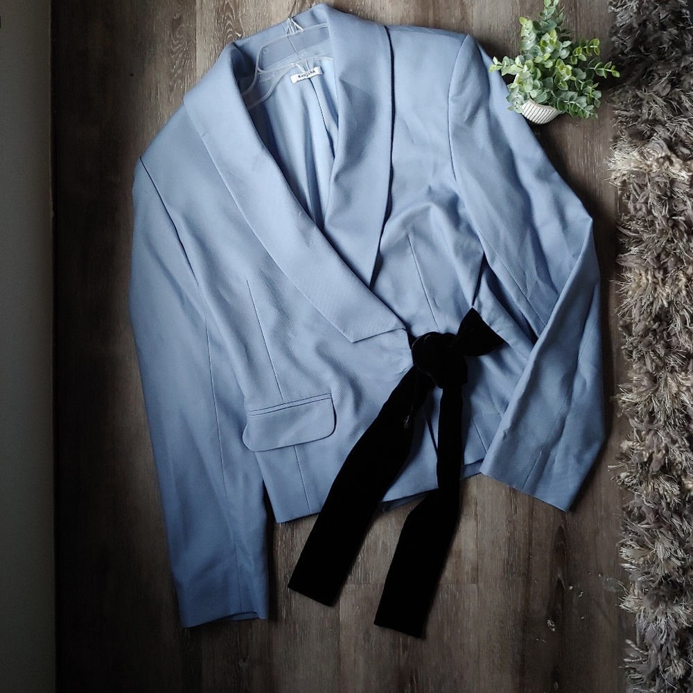 NWOT Blue Suit Jacket with Velvet ties